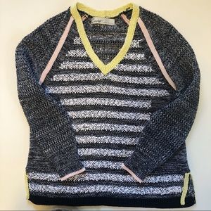 NOT FOR SALE V-neck Color-block Cotton Sweater M.